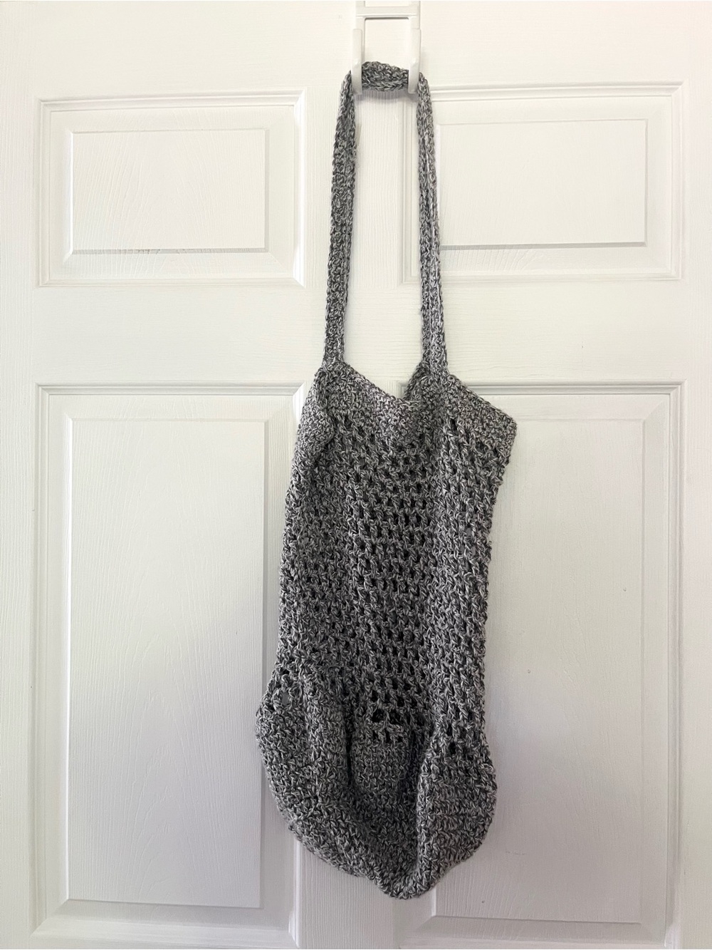 *FREE* with any purchase! Handmade Gray Crochet Market Tote Bag
